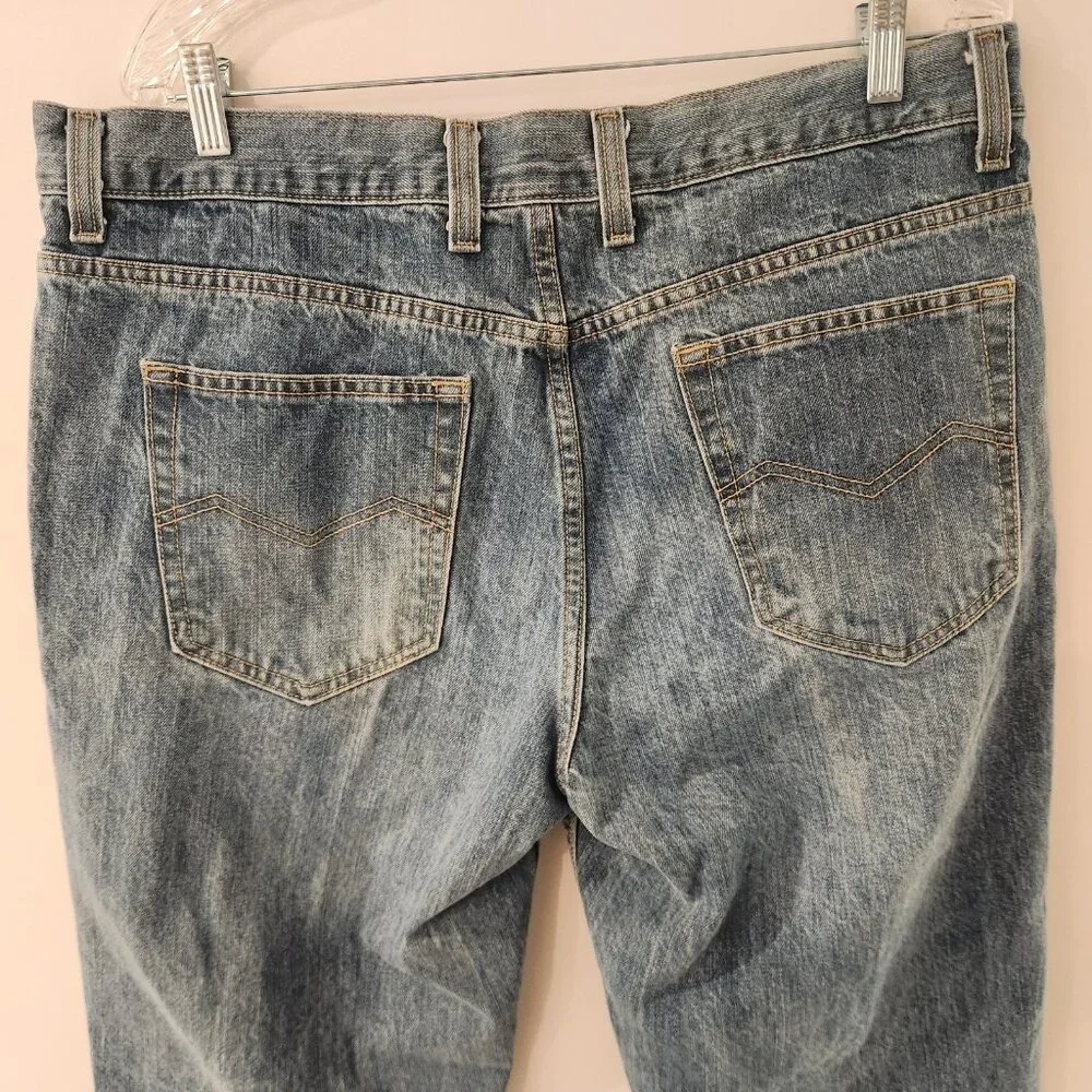 Red Camel Jeans Hawk‎ 9914 Retro Vtg Straight Light Wash Blue Denim Mens 38x30